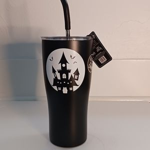 30 oz Glow in the dark haunted house tumbler